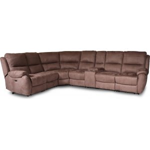 Reclinersoffa hörnsoffa - 5-sits el-styrning från Skånska Möbelhuset.