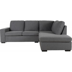 Soffa grå med öppet avslut 244 cm + Textilrengöring för möbler från .